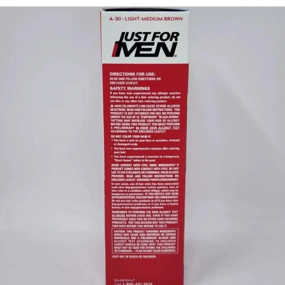 Just For Men Easy Comb-In Hair Color #A-30 Light-Medium Brown Lot Of 2.
